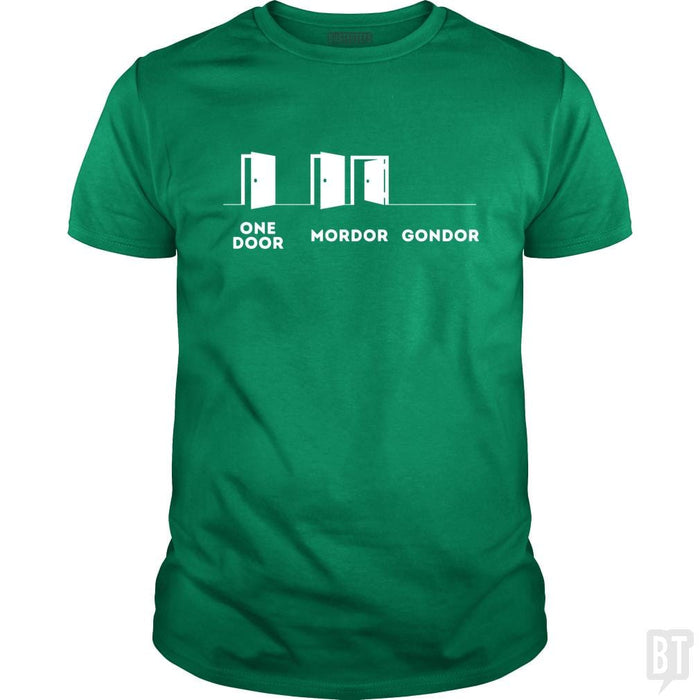 SunFrog-Busted Funky Hippo Classic Guys / Unisex Tee / Irish Green / S One Door, Mordor, Gondor