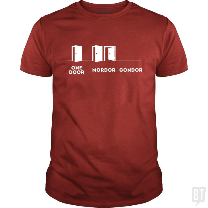 SunFrog-Busted Funky Hippo Classic Guys / Unisex Tee / Red / S One Door, Mordor, Gondor