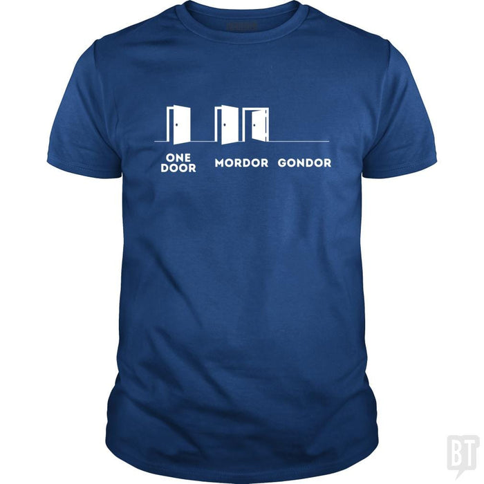 SunFrog-Busted Funky Hippo Classic Guys / Unisex Tee / Royal Blue / S One Door, Mordor, Gondor