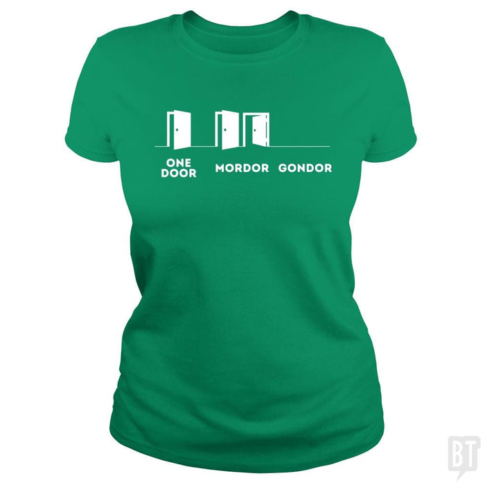 SunFrog-Busted Funky Hippo Classic Ladies Tee / Irish Green / S One Door, Mordor, Gondor