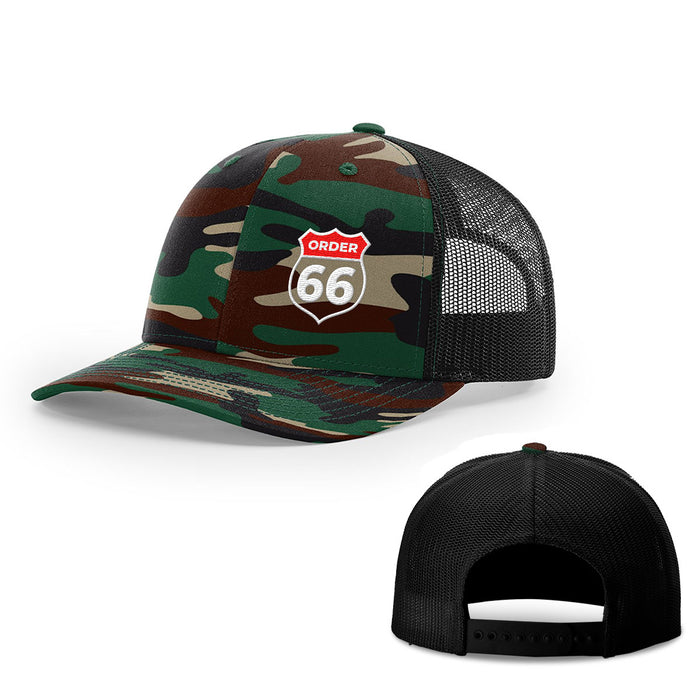 Snapback Trucker / Green Camo and Black / One Size