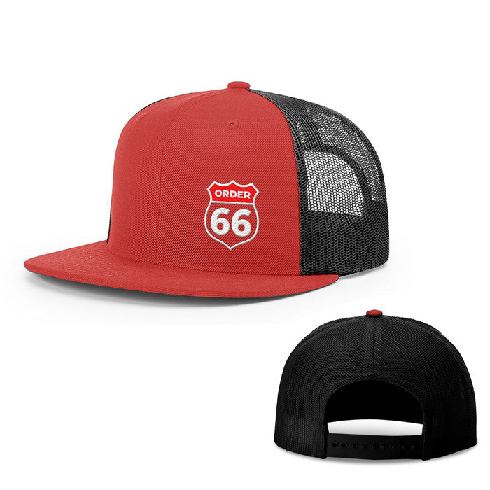 Snapback Flatbill / Red and Black / One Size