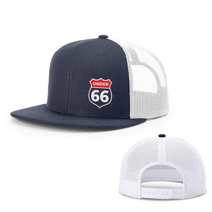 Snapback Flatbill / Navy and White / One Size
