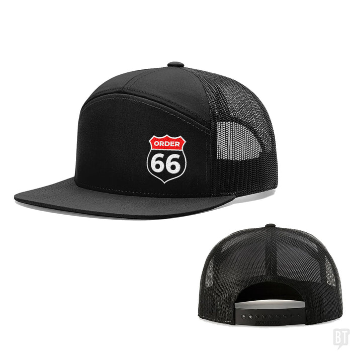 Seven-Panel Trucker Flatbill / Full Black / One Size