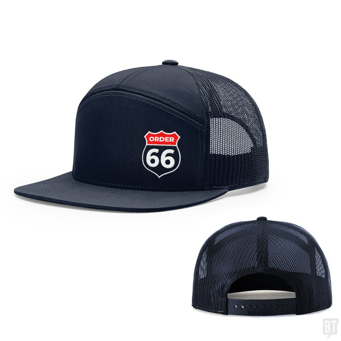 Seven-Panel Trucker Flatbill / Navy / One Size