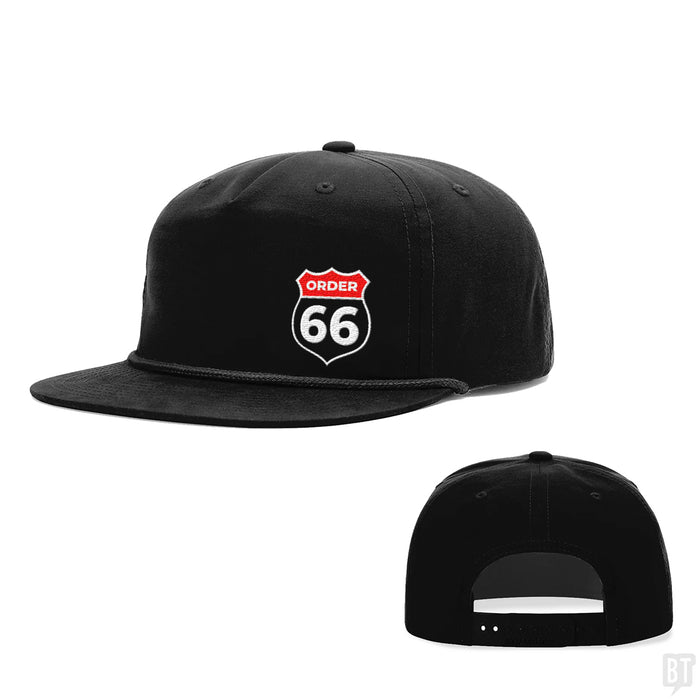 Snapback Rope Flatbill / Full Black / One Size