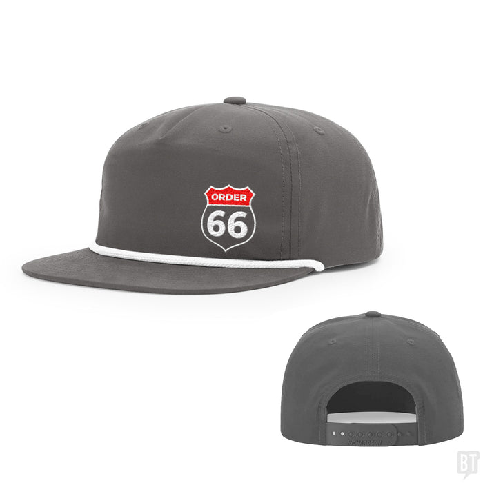 Snapback Rope Flatbill / Charcoal and White / One Size
