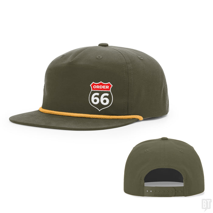 Snapback Rope Flatbill / Loden and Gold / One Size