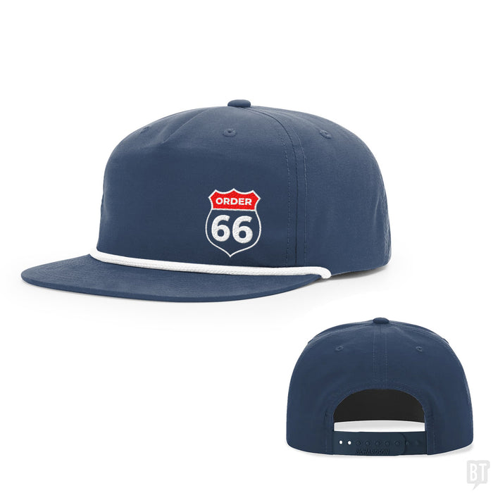 Snapback Rope Flatbill / Navy and White / One Size