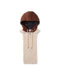Veronica Beard Orine Contrast Hoodie Dickey Mocha/Heathered Sand