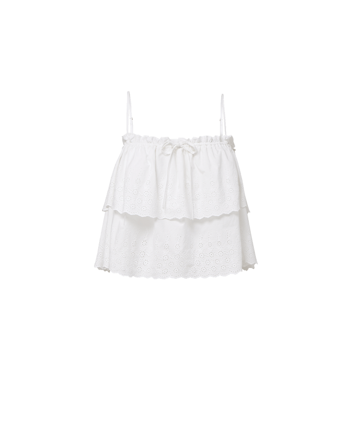 Veronica Beard Oseanna Eyelet Camisole - White