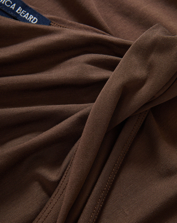 Veronica Beard Otessa Top - Dark Mocha