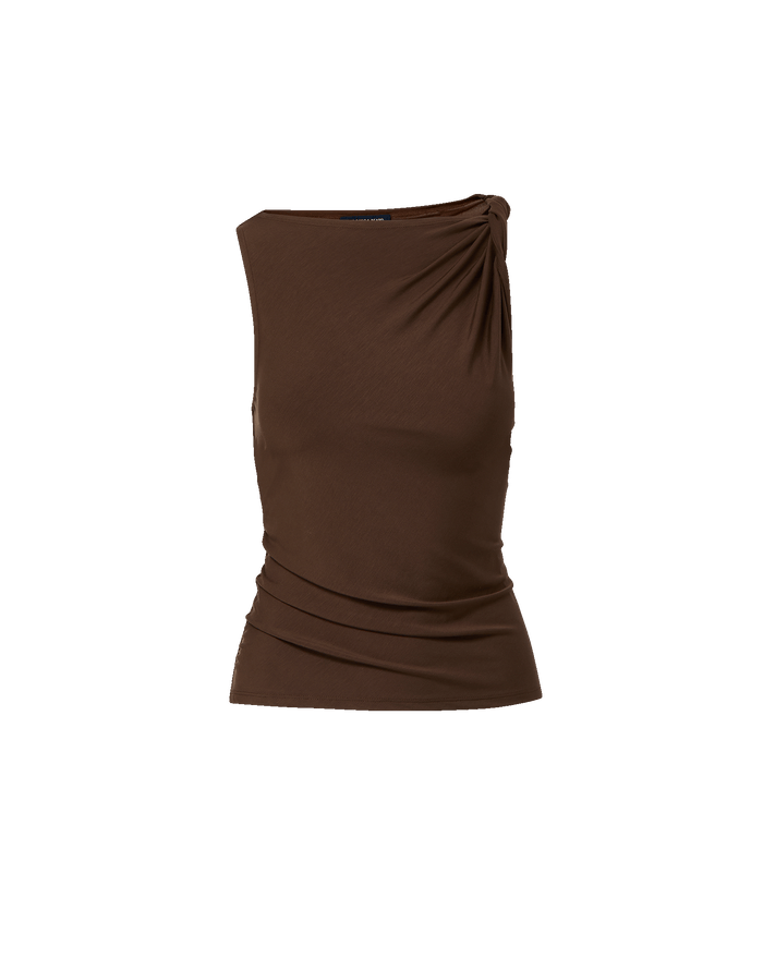 Veronica Beard Otessa Top - Dark Mocha