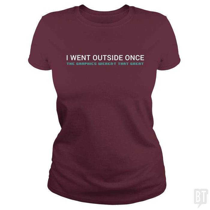 SunFrog-Busted Funky Hippo Classic Ladies Tee / Maroon / S Outside Graphics