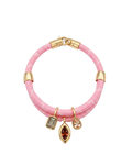 Veronica Beard Paracord Charm Bracelet - Pink