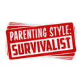Parenting Style: Survivalist Vinyl Sticker - BustedTees.com