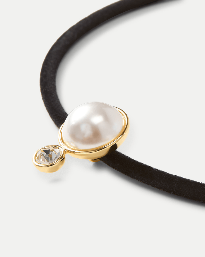 Veronica Beard Pearl Pendant Cord Necklace