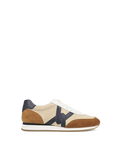 Veronica Beard Beige and brown suede and leather sneaker