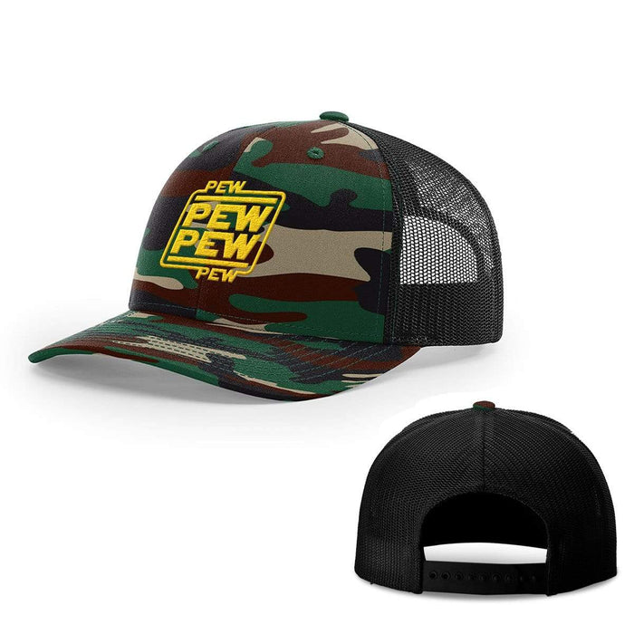 Snapback Trucker / Green Camo and Black / One Size