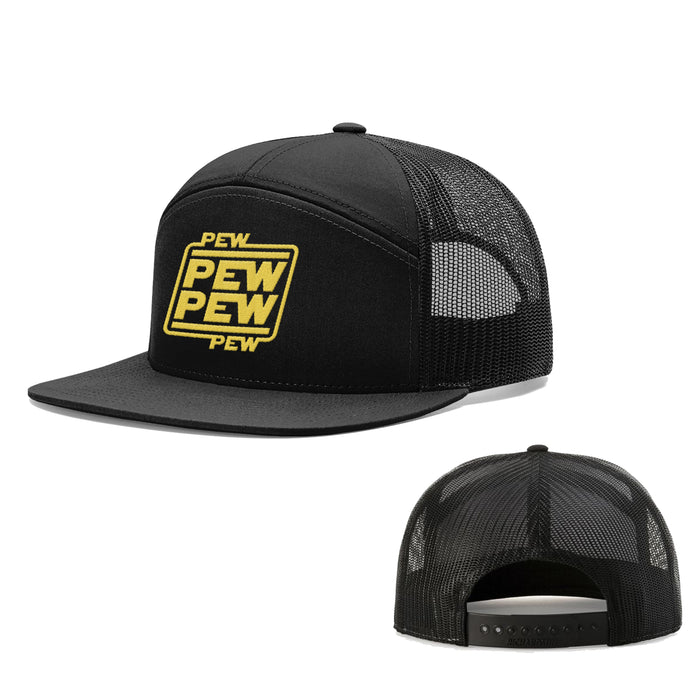 Seven-Panel Trucker Flatbill / Full Black / One Size