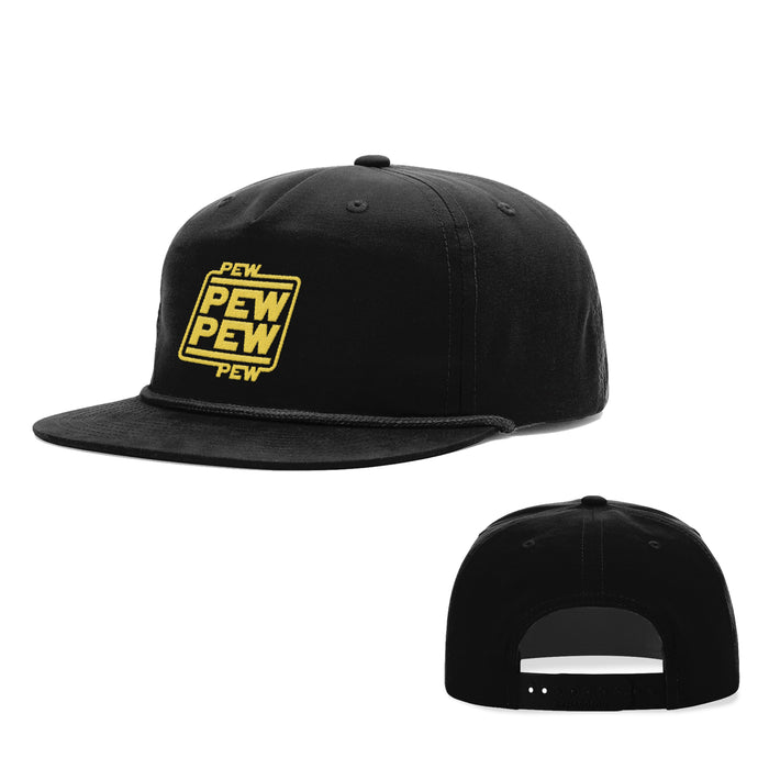 Snapback Rope Flatbill / Full Black / One Size