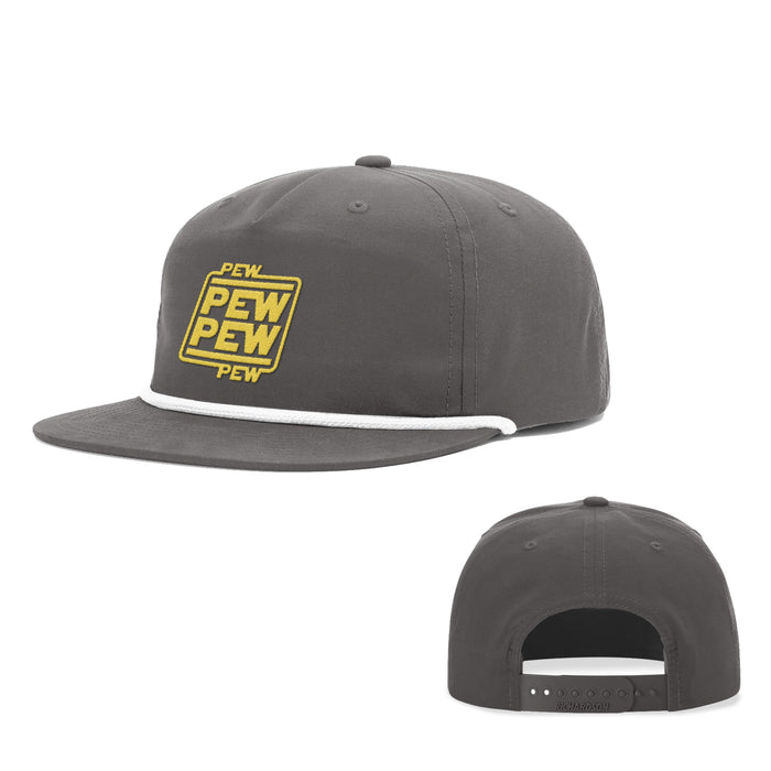 Snapback Rope Flatbill / Charcoal and White / One Size