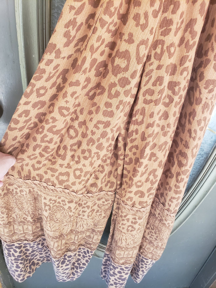 Pink Floyd Leopard Print Overalls | Custom Handcrafted
