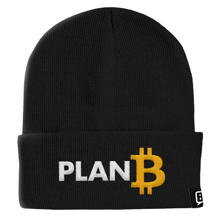 Plan B Bitcoin Beanies - BustedTees.com