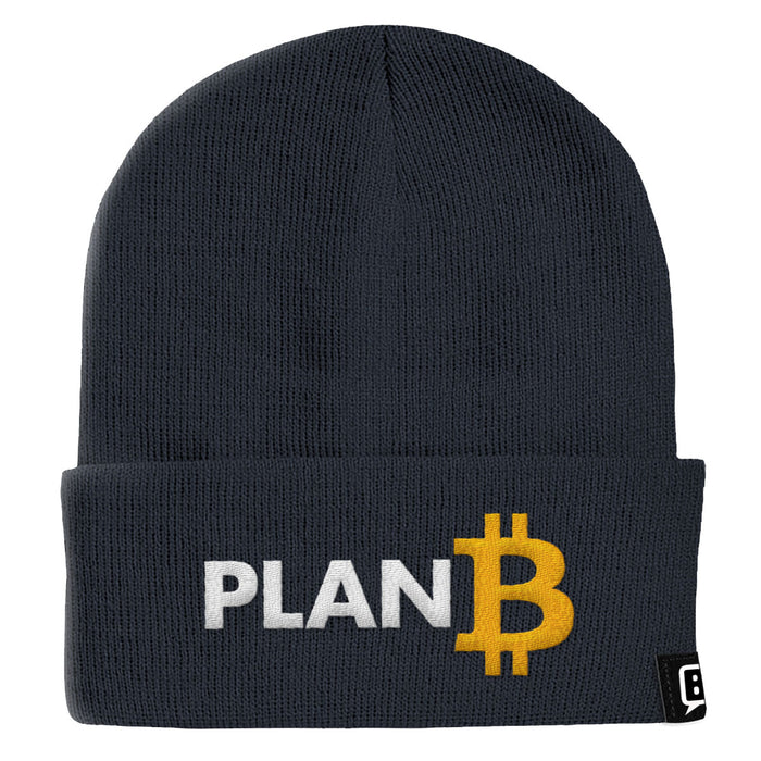 Plan B Bitcoin Beanies - BustedTees.com