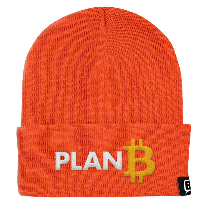 Plan B Bitcoin Beanies - BustedTees.com