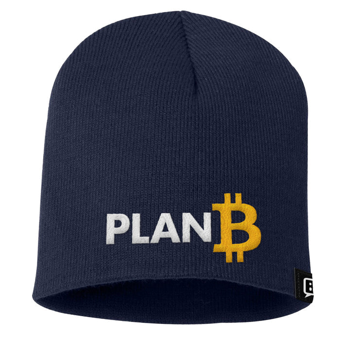 Plan B Bitcoin Beanies - BustedTees.com