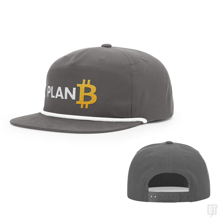 Snapback Rope Flatbill / Charcoal and White / One Size