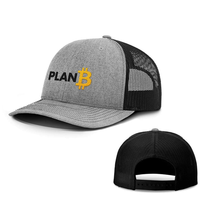 SunFrog-Busted Hats Snapback / Heather and Black / One Size Plan B Bitcoin Hats