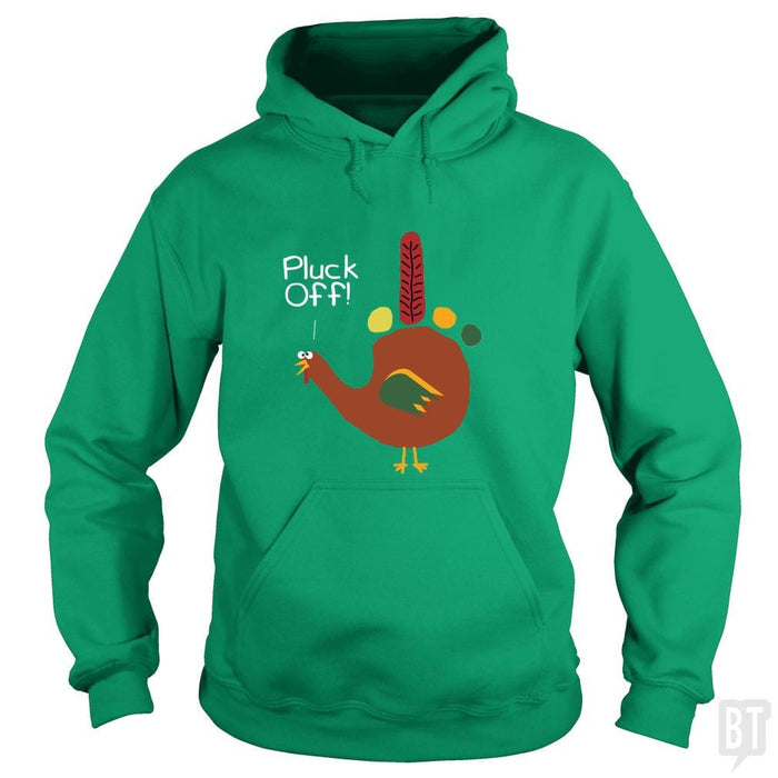 SunFrog-Busted Dwarmuth Hoodie / Irish Green / S Pluck Off Hand Turkey