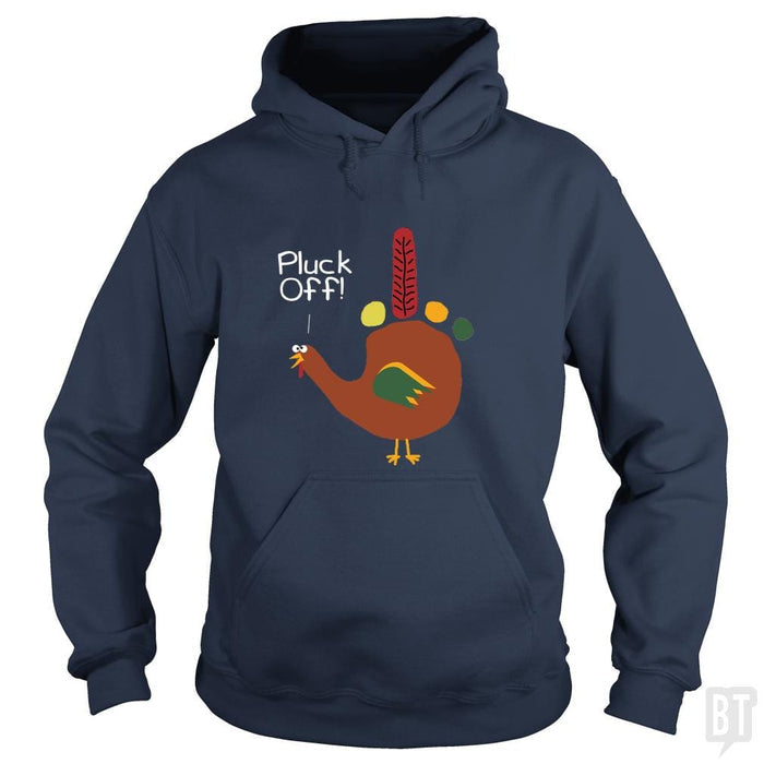 SunFrog-Busted Dwarmuth Hoodie / Navy Blue / S Pluck Off Hand Turkey