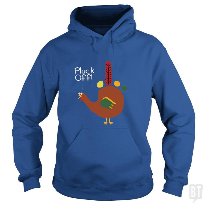 SunFrog-Busted Dwarmuth Hoodie / Royal Blue / S Pluck Off Hand Turkey