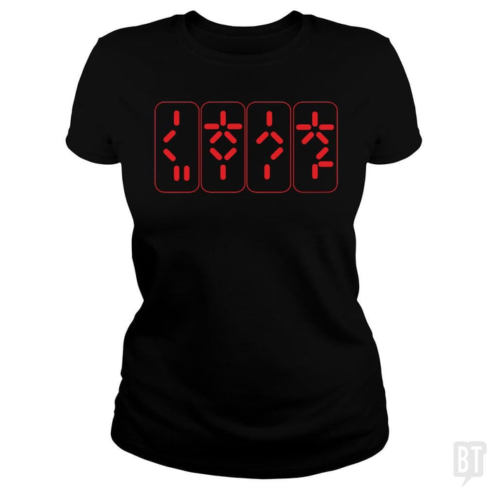 SunFrog-Busted Funky Hippo Classic Ladies Tee / Black / S Predator