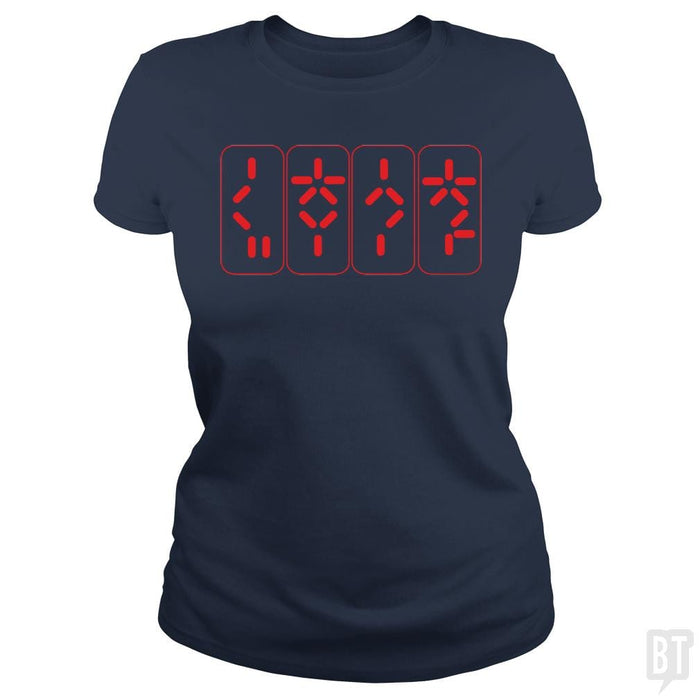 SunFrog-Busted Funky Hippo Classic Ladies Tee / Navy Blue / S Predator