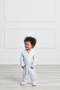 Premium Cotton Infant Romper in Mist Blue