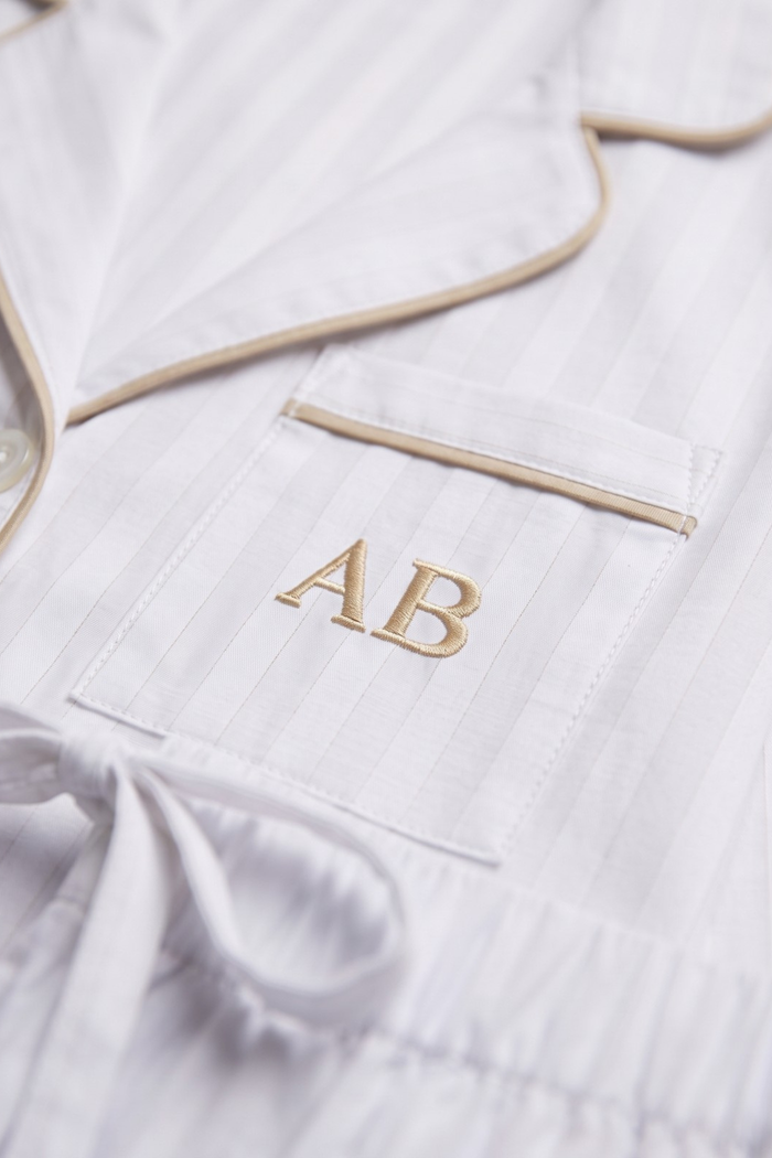 Premium Cotton Pajama Set in Lily White