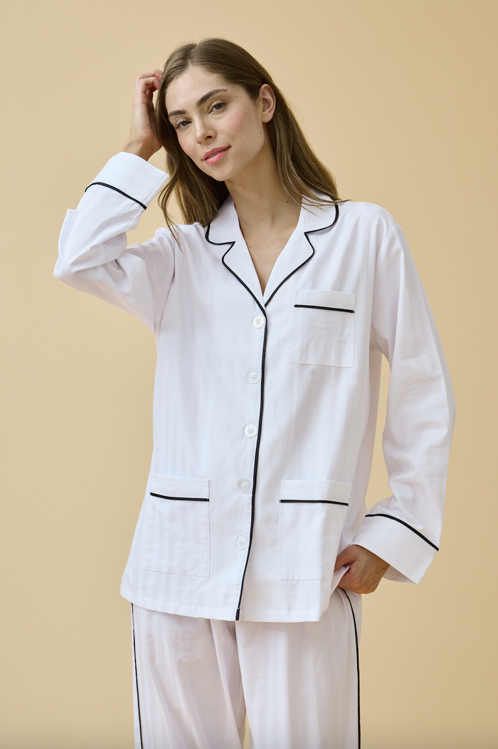 Premium Cotton Pajama Set in Monochrome