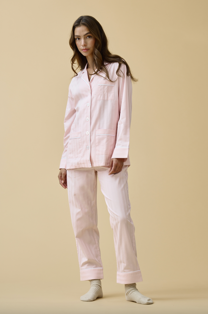 Premium Cotton Pajama Set in Pink Peony