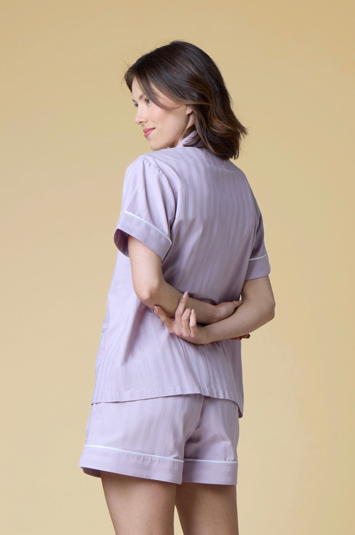 Premium Cotton Short Set in Lavender
