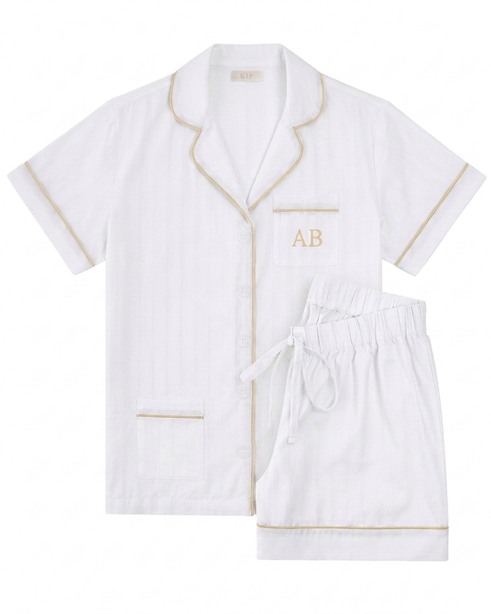 Premium Cotton Short Set in Lily White