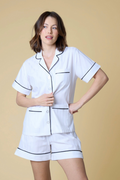 Premium Cotton Short Set in Monochrome