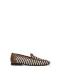 Veronica Beard Prilla Woven Leather Loafer - Brown Multi