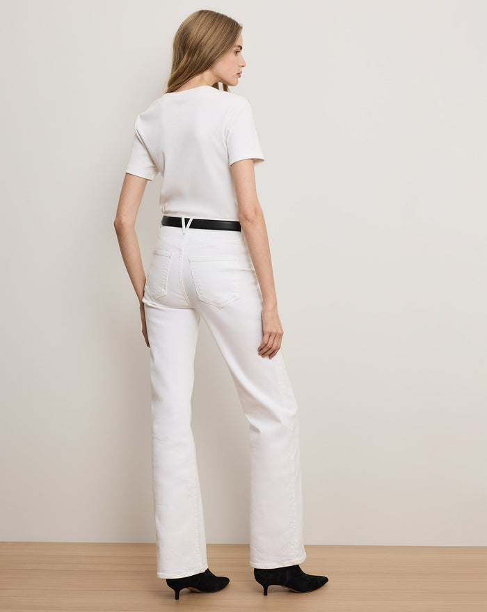Veronica Beard Pruitt Ribbed T-Shirt - White