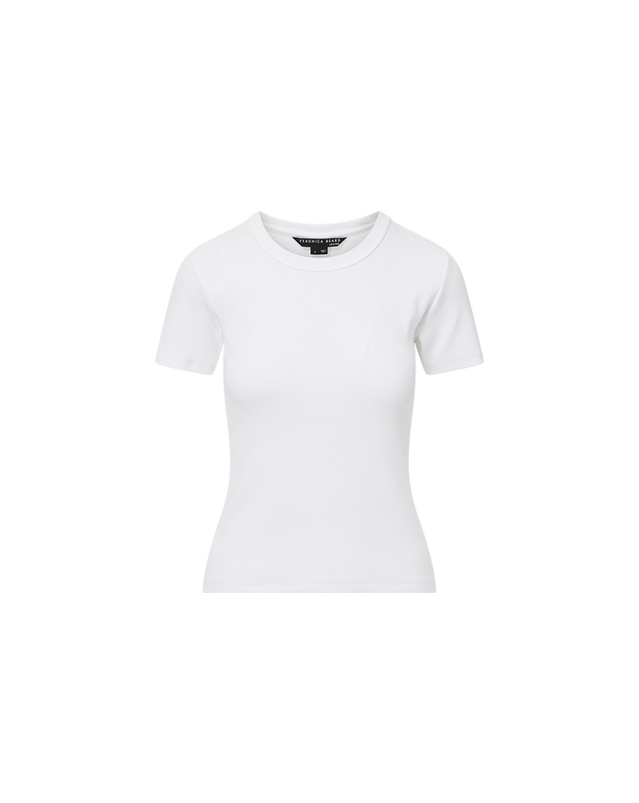 Veronica Beard Pruitt Ribbed T-Shirt - White