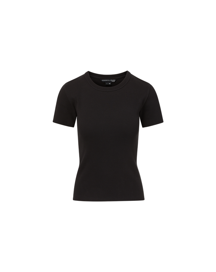 Veronica Beard Pruitt Ribbed T-Shirt - Black