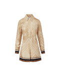 Veronica Beard Pryce Mini Dress - Stone Khaki Multi
